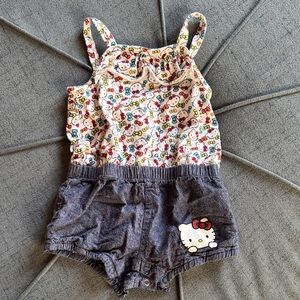 Hello Kitty Multicolor Baby Romper